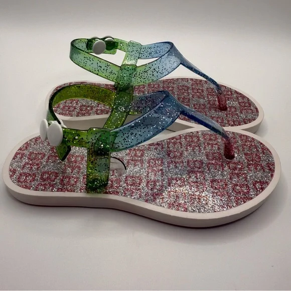 Girls Colorful Glitter Sandals - Picture 3 of 8